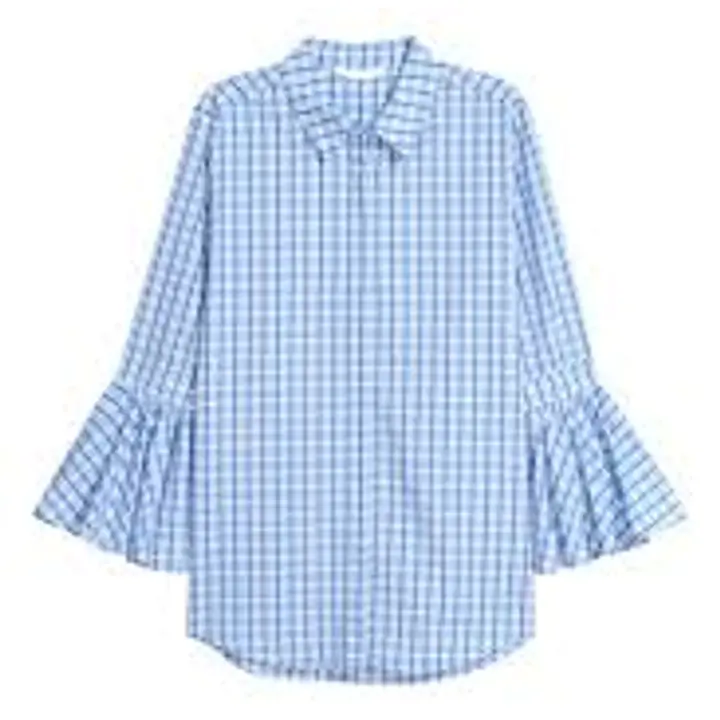 Blouse With Wide Flounced